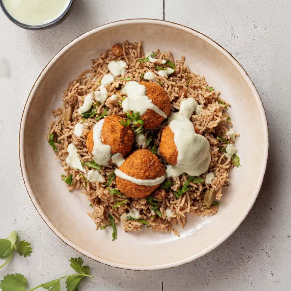 Chicken Kofta with Mixed Rice