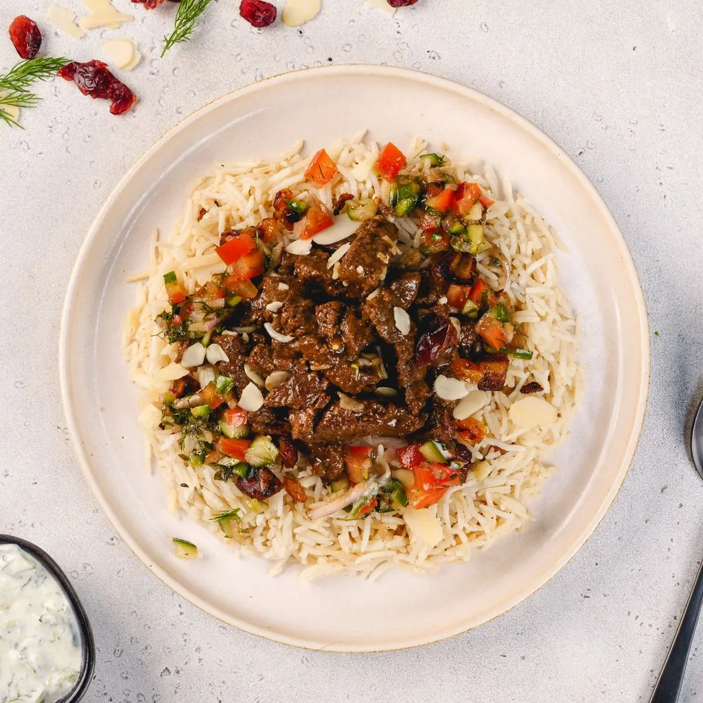 Spiced Beef with Date Rice